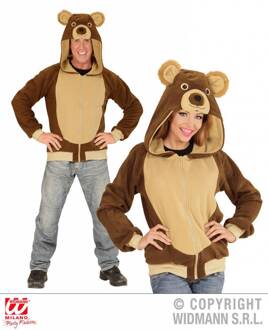 Hoodie vest Beer Bruin - Kastanje