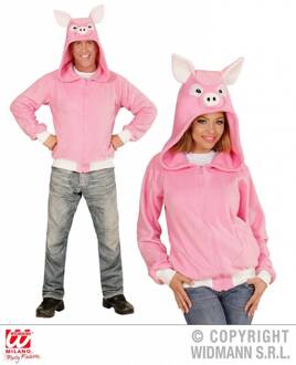 Hoodie Vest Varken Roze