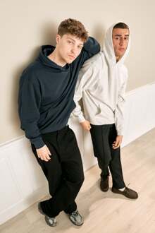 Hoodie zonder trekkoord - Asgrijs - maat M