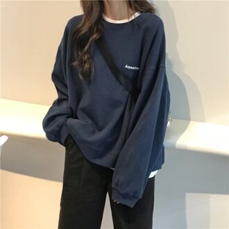 Hoodies Vrouwen Hooded Plus Fluwelen Dikker Chic Losse Oversized Streetwear Trendy Leisure Koreaanse Stijl Harajuku Eenvoudige Ulzzang 1 / M