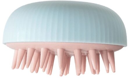 Hoofd Haar Wassen Kam Massager Shampoo Hoofdhuid Massage Borstel Body Douche Borstel Bad Spa Afslanken Massage Borstel Blauw