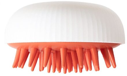 Hoofd Haar Wassen Kam Massager Shampoo Hoofdhuid Massage Borstel Body Douche Borstel Bad Spa Afslanken Massage Borstel wit
