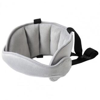 Hoofd Ondersteuning Verstelbare Comfortabele Pp Katoenen Baby Slaap Auto Seat Hoofd Protector Voor Kids grijs