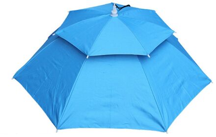 Hoofd Paraplu Outdoor Grote Dubbellaags Vissen Paraplu Camping Strand Zonnescherm Sunny Regenachtige UV Voor Mannen Vrouwen Kids A30