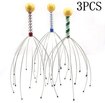 Hoofd Relax Massager Healing Hals Klauw Massage Anti-Stress Pijn Octopus Scalp Relax Spa Hoofdpijn Stimuleren Bloed Circuleren 3stk