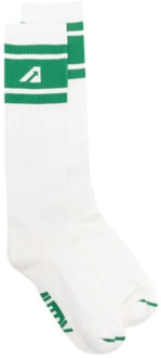 Hoofd Unisex Sokken (wit/groen) Autry , White , Heren - M,S