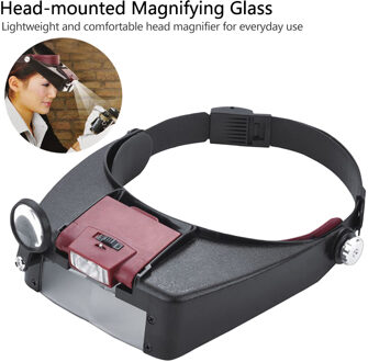 Hoofd Vergrootglazen Met Led Vergrootglas Vergrootglas Loepen Voor Reading Sieraden Horloge Reparatie