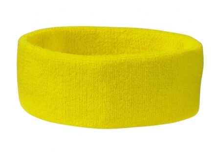 Hoofd zweetbandjes sport geelkleurig