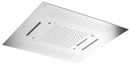 Hoofddouche Hotbath Mate Met Cascade Vierkant 95x95 cm LED Geborsteld Nikkel