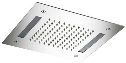 Hoofddouche Hotbath Mate Vierkant 30x30 cm LED Geborsteld Nikkel