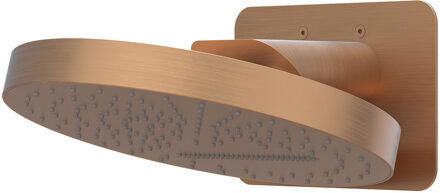 Hoofddouche IVY HALO Wandmodel Inc. Wandbeugel en Inbouwbox 32 cm Geborsteld Mat Koper PVD