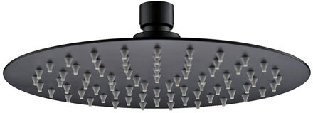 Hoofddouche rond 304-Ufo Wiesbaden 25 cm Mat Zwart