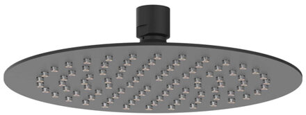Hoofddouche - slim - 20cm - antikalk nozzels - Eco-air - Mat zwart PED 6900502 Zwart mat