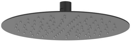 Hoofddouche - slim - 25cm - antikalk nozzels - Eco-air - Mat zwart PED 6900552 Zwart mat