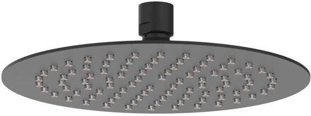 Hoofddouche - slim - 30cm - antikalk nozzels - Eco-air - Mat zwart PED 6900602 Zwart mat