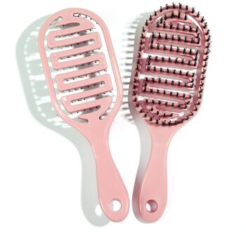 Hoofdhuid Massage Kam Haren Gebogen Haarborstel Ribben Haar Borstel Kapper Kapsalon Draagbare Thuis Massage Haar Styling Tools