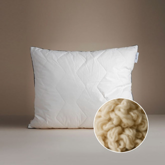 Hoofdkussen - 100% Australische Wol - Voor Zij- & Rug- En Buikslaper - Wol - Natuurlijk & Warm En Vochtregulerend - Dekbed-Discounter.nl - 60 x 70 cm