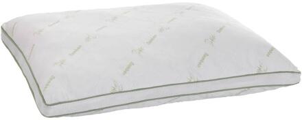 Hoofdkussen Bamboe Box - 50x60 Cm - Synthetisch/Bamboe - Wit