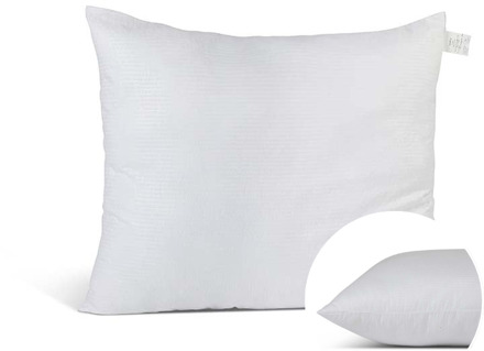 Hoofdkussen Seersucker - Voor Rug- En Zijslapers - 100% Microvezel Dons - Dekbed-Discounter.nl - Default
