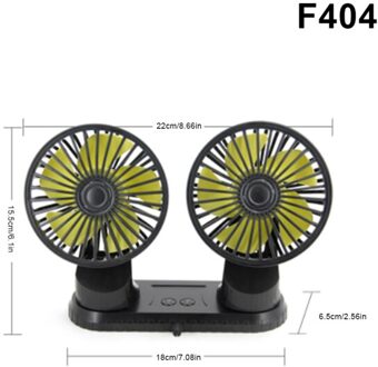 Hoofdsteun 360 Graden Alle-Ronde Verstelbare Car Auto Air Cooling Dual Head Fan W/5 Blades Auto auto Cooler Ventilator Auto Fan F404