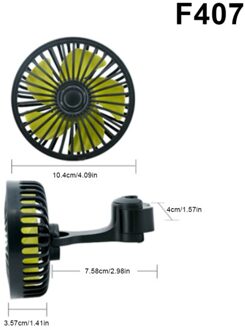 Hoofdsteun 360 Graden Alle-Ronde Verstelbare Car Auto Air Cooling Dual Head Fan W/5 Blades Auto auto Cooler Ventilator Auto Fan F407