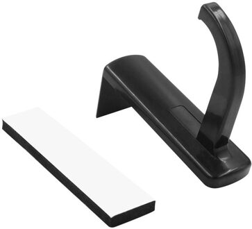 Hoofdtelefoon Rack Plastic Headset Muur Houder Pc Display Oortelefoon Hanger Zelfklevende Headset Houder zwart