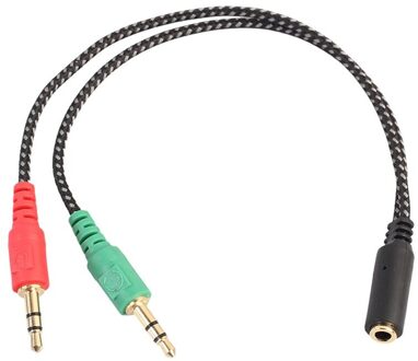 Hoofdtelefoon Splitter Voor Computer, Oortelefoon Adapter Voor Pc Audio & Mic, 3.5Mm Female Naar Dual 3.5Mm Male
