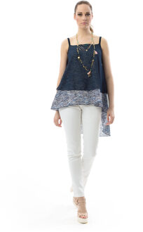 Hoog-laag topje - maat Navy