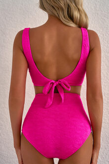 Hooggetailleerde Bikini met Schelpaccent Klaproos