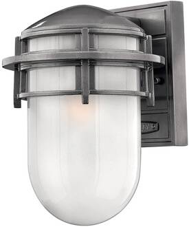 Hoogte 27,3 cm - buitenwandlamp Reef aluminium, wit