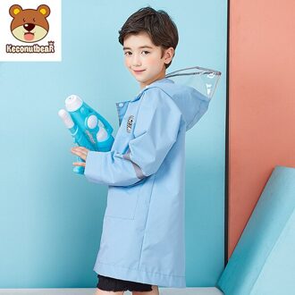 Hoogte 90-170 cm waterdichte regenjas voor kinderen kids baby jas jongens meisjes middelbare scholieren regen poncho jas blauw / Height 135-150 cm