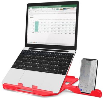 Hoogte Aanpassing Laptop Stand Voor Macbook Pro Notebook Ondersteuning 360 Graden Verstelbare Tablet Holder Antislip Notebook Cooling rood