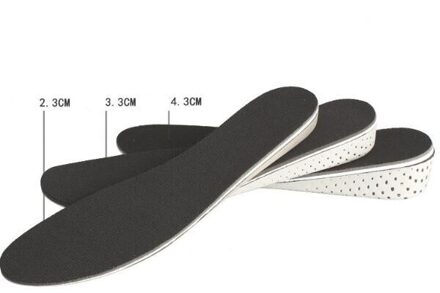 Hoogte Toename Inlegzolen Volledige Half Voeten Schoenen Up Invisiable Arch Ondersteuning Schoen Zool Kussen Pad Mannen Vrouwen Inserts Pad Inlegzolen Full insoles / 3CM