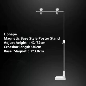 Hoogte Verstelbare Poster Stand Rvs Reclame Dack Display Banner Standhouder Store Teller Display 2