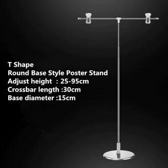 Hoogte Verstelbare Poster Stand Rvs Reclame Dack Display Banner Standhouder Store Teller Display 3