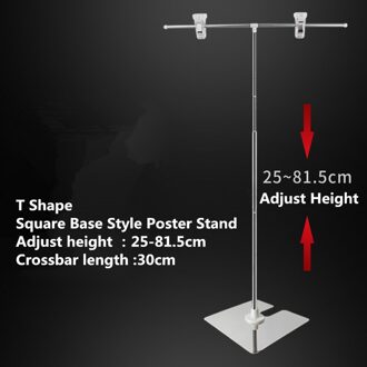 Hoogte Verstelbare Poster Stand Rvs Reclame Dack Display Banner Standhouder Store Teller Display 6