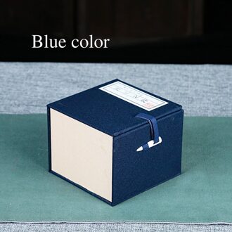 Hoogwaardige Brocade Doos Chinese Stijl Seal Doos Schilderij Kalligrafie Stempel Verpakking Geschenkdoos Seal Cuting Art Setsignet blauw kleur
