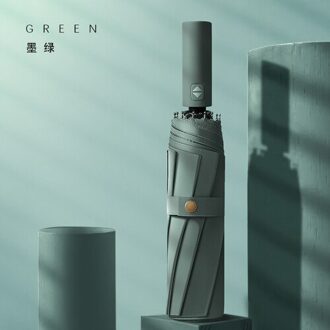 Hoogwaardige Grijs Automatische Paraplu Mannen Wind-Slip Grote Versterkte Opvouwbare Regen En Regen Dual-Gebruik donker groen