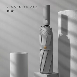 Hoogwaardige Grijs Automatische Paraplu Mannen Wind-Slip Grote Versterkte Opvouwbare Regen En Regen Dual-Gebruik Soot