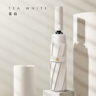 Hoogwaardige Grijs Automatische Paraplu Mannen Wind-Slip Grote Versterkte Opvouwbare Regen En Regen Dual-Gebruik thee wit