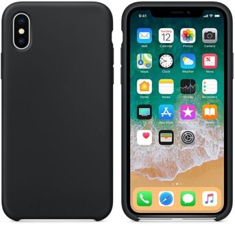Hoogwaardige iPhone X / Xs Silicone Case Cover Hoes - Zwart