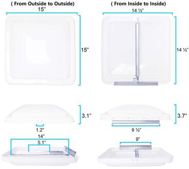 Hoogwaardige Rv Dak Vent Cover Roest-Proof Duurzaamheid Air Ventilatie Kap Universele Voor Caravan Camper Camper trailer