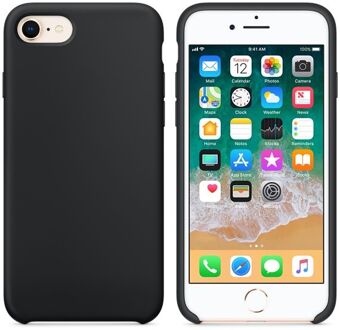 Hoogwaardige Silicone Case / Cover / Hoes voor iPhone 8 / 7 Zwart