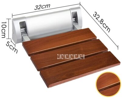 Hoogwaardige Versterken Massief Hout Badkamer Bad Douche Klapstoel Douche Muur Stoel Badkamer Kruk Wandmontage Douchestoel