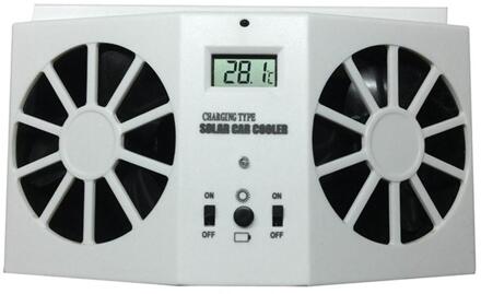 Hoogwaardige Zonne-energie Ventilator Auto Kieuwen Auto Cooler Auto Ventilator Dual-Mode Voeding Hoge-Power wit