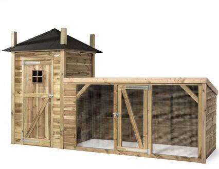Hooiberg Lotte - Kippenhok met ren - Naturel - 392x150x235 cm