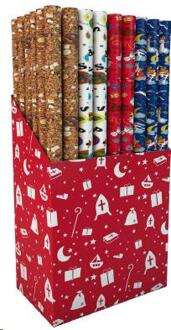 Hoomark Sinterklaaspapier 200x70 per LOSSE ROL multi