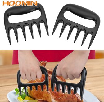 Hoomin 2 Stks/set Bbq Set Pull Vlees Versnipperen Varkensvlees Klem Zwarte Beer Klauwen Barbecue Vork Roosteren Vork Tang Barbecue Tool