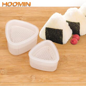 HOOMIN 2 stks/set Driehoek Rijst Bal Maker DIY Sushi Onigiri Mold Eten Pers Bento Gereedschap Transparante Keuken Accessoires