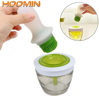 Hoomin Barbecue Gadget Basting Borstels Bbq Siliconen Borstel Keuken Koken Gereedschap Honing Olijfolie Gebak Borstel Met Glazen Fles